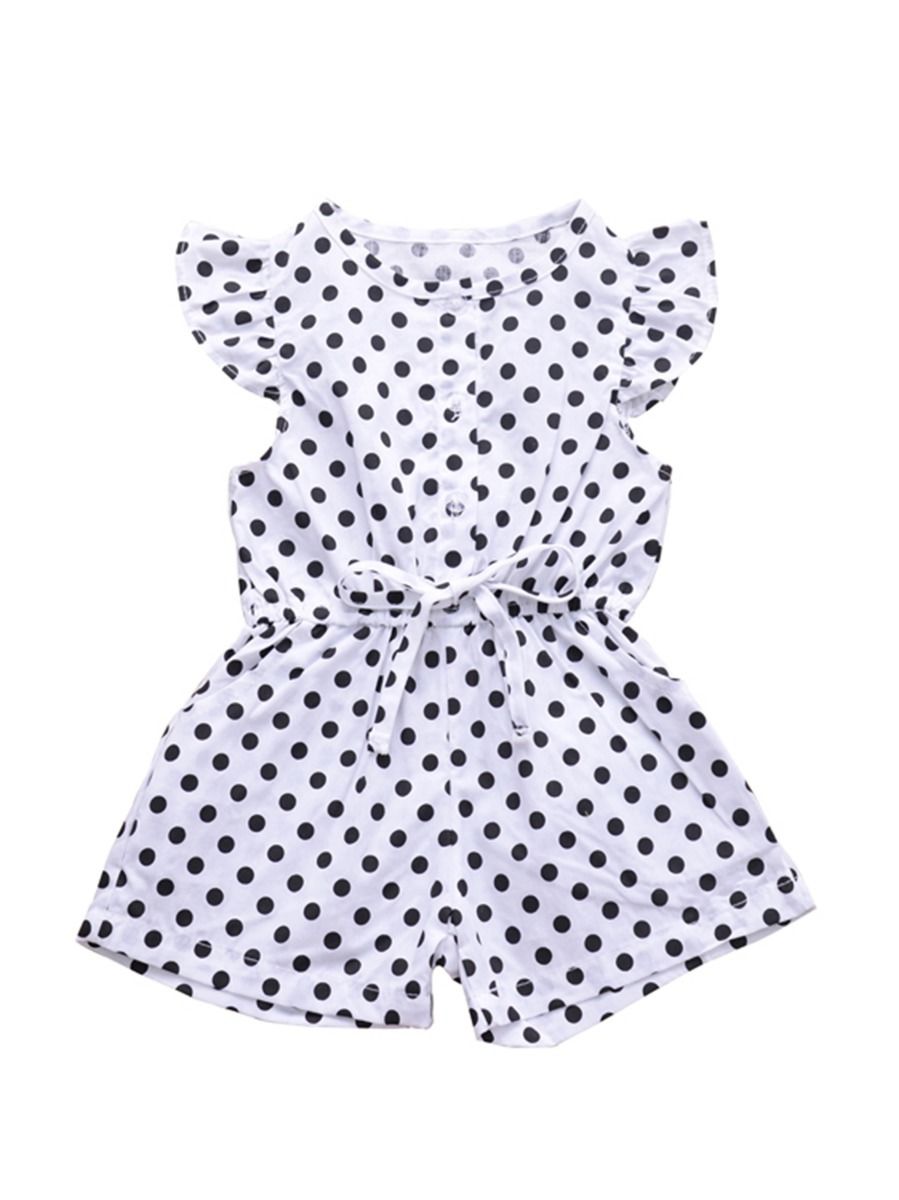 Polka Dots Girl's Romper - bounti4lme