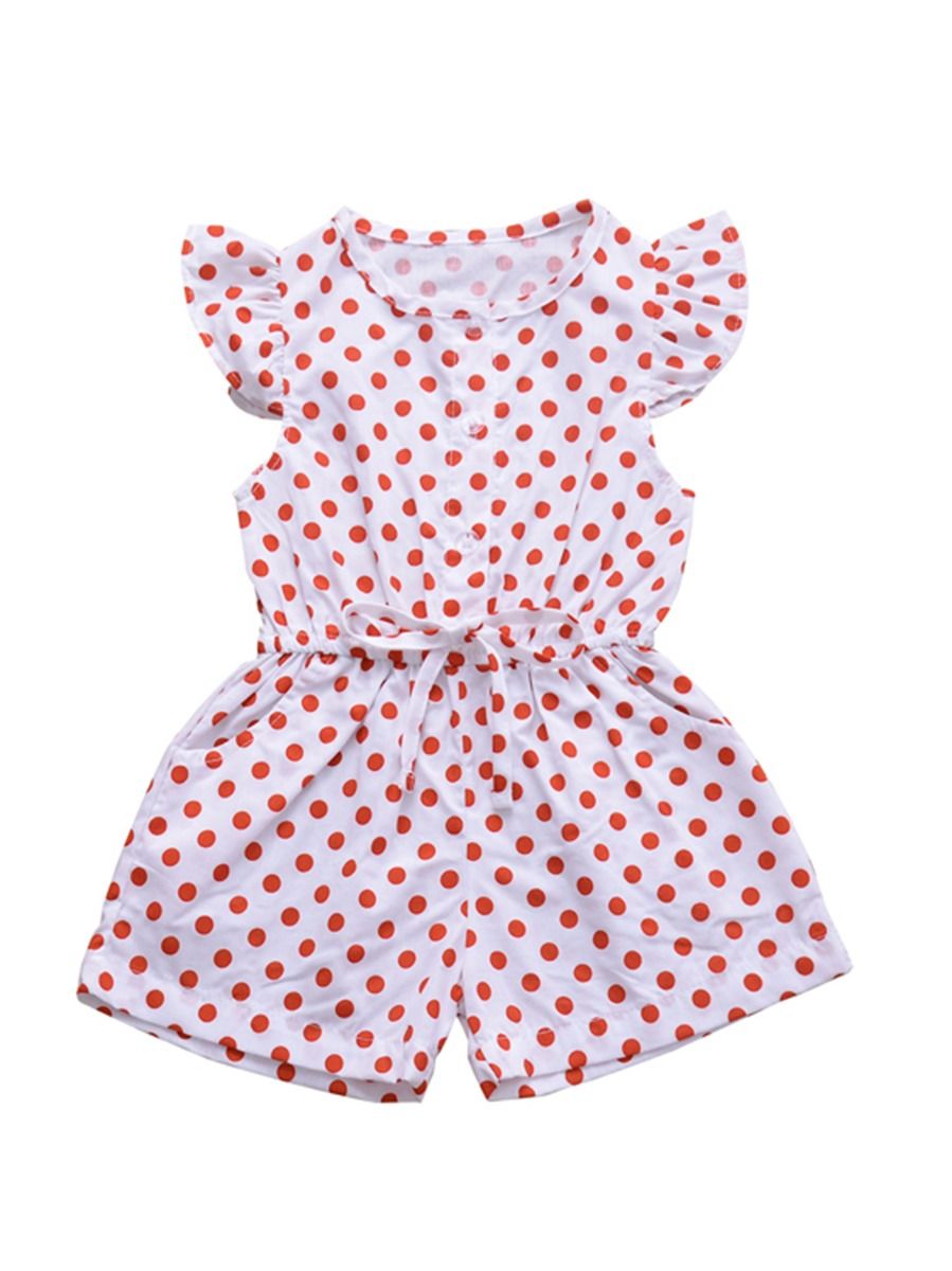 Polka Dots Girl's Romper - bounti4lme