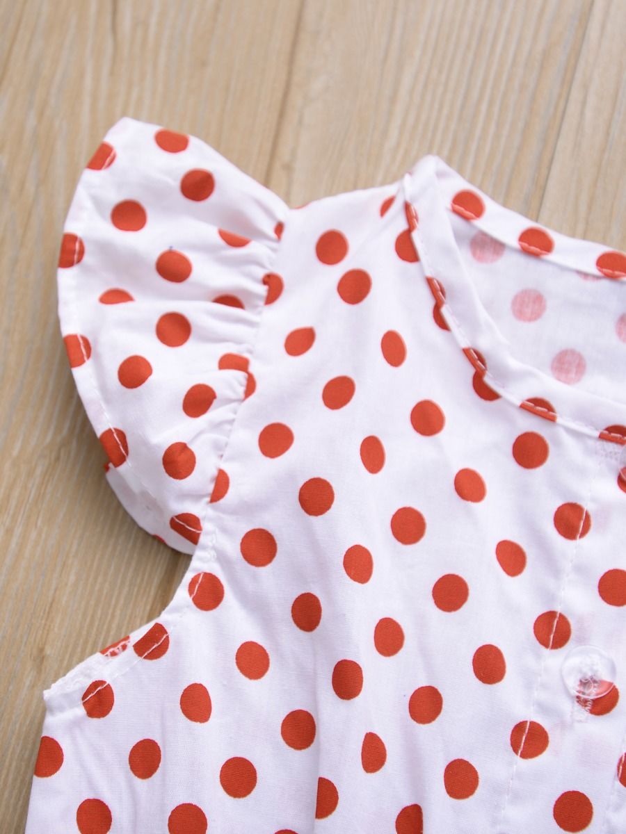 Polka Dots Girl's Romper - bounti4lme