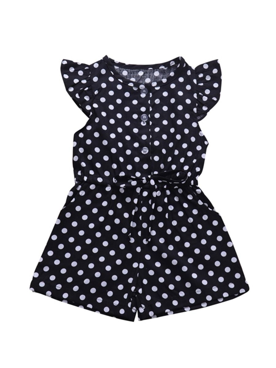 Polka Dots Girl's Romper - bounti4lme