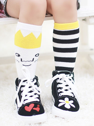 Stripe Crown Girl's Socks - bounti4lme