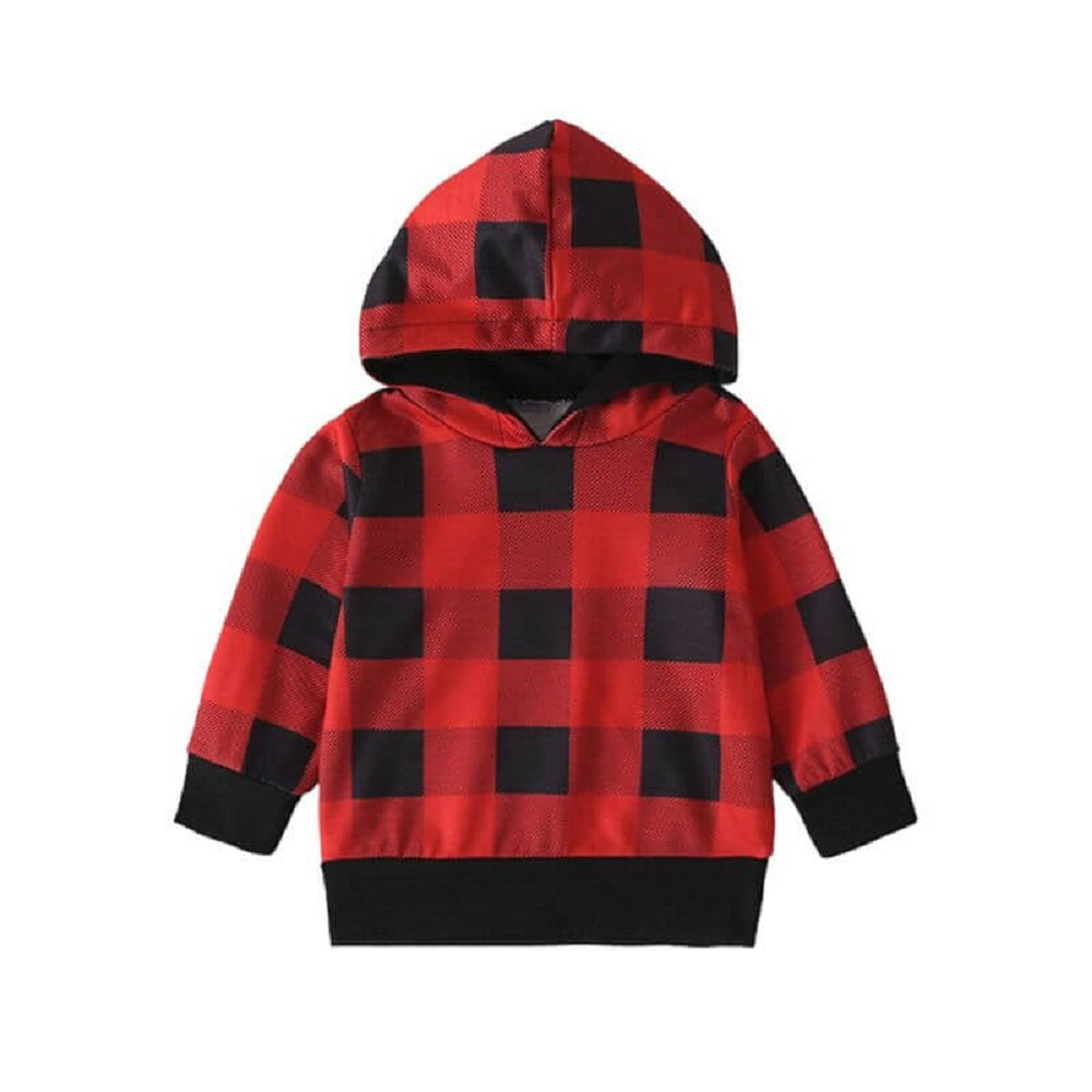 Boy's Checkered Hoodie - bounti4lme