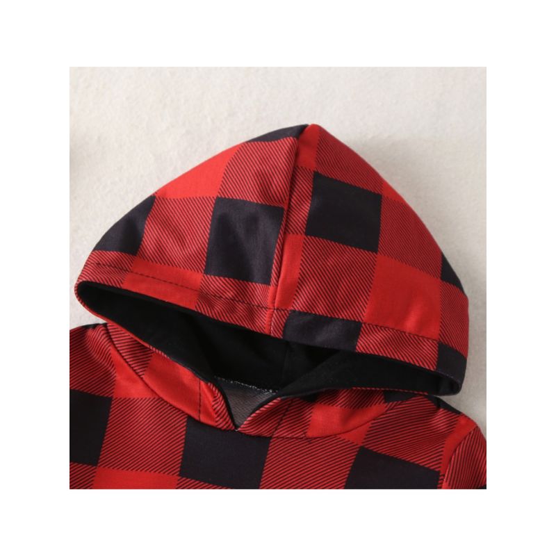 Boy's Checkered Hoodie - bounti4lme