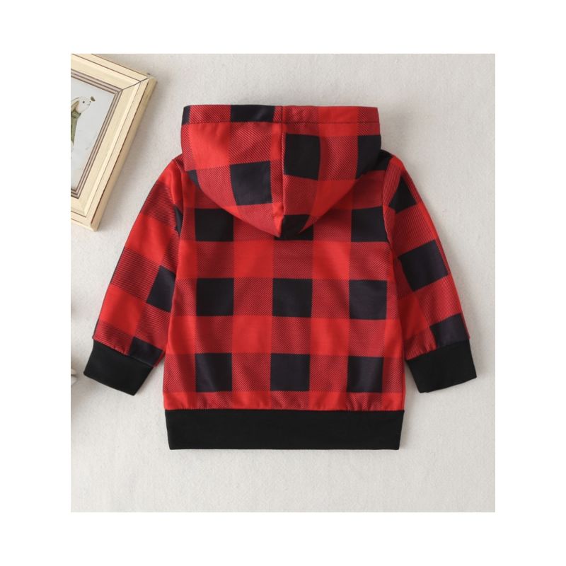 Boy's Checkered Hoodie - bounti4lme