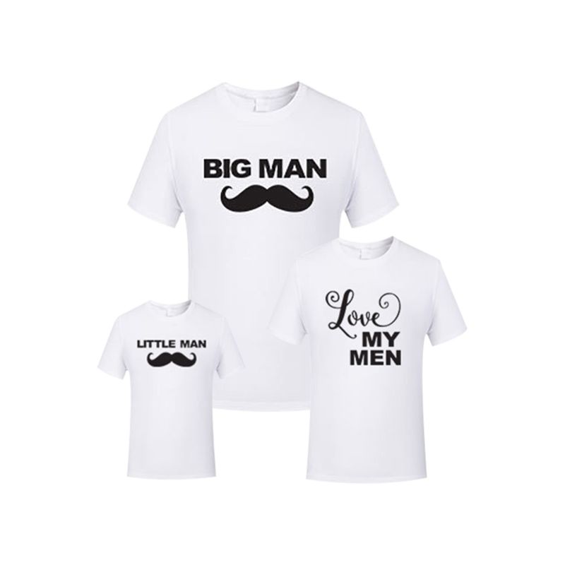 Matching Family Love My Men White T-shirt - bounti4lme