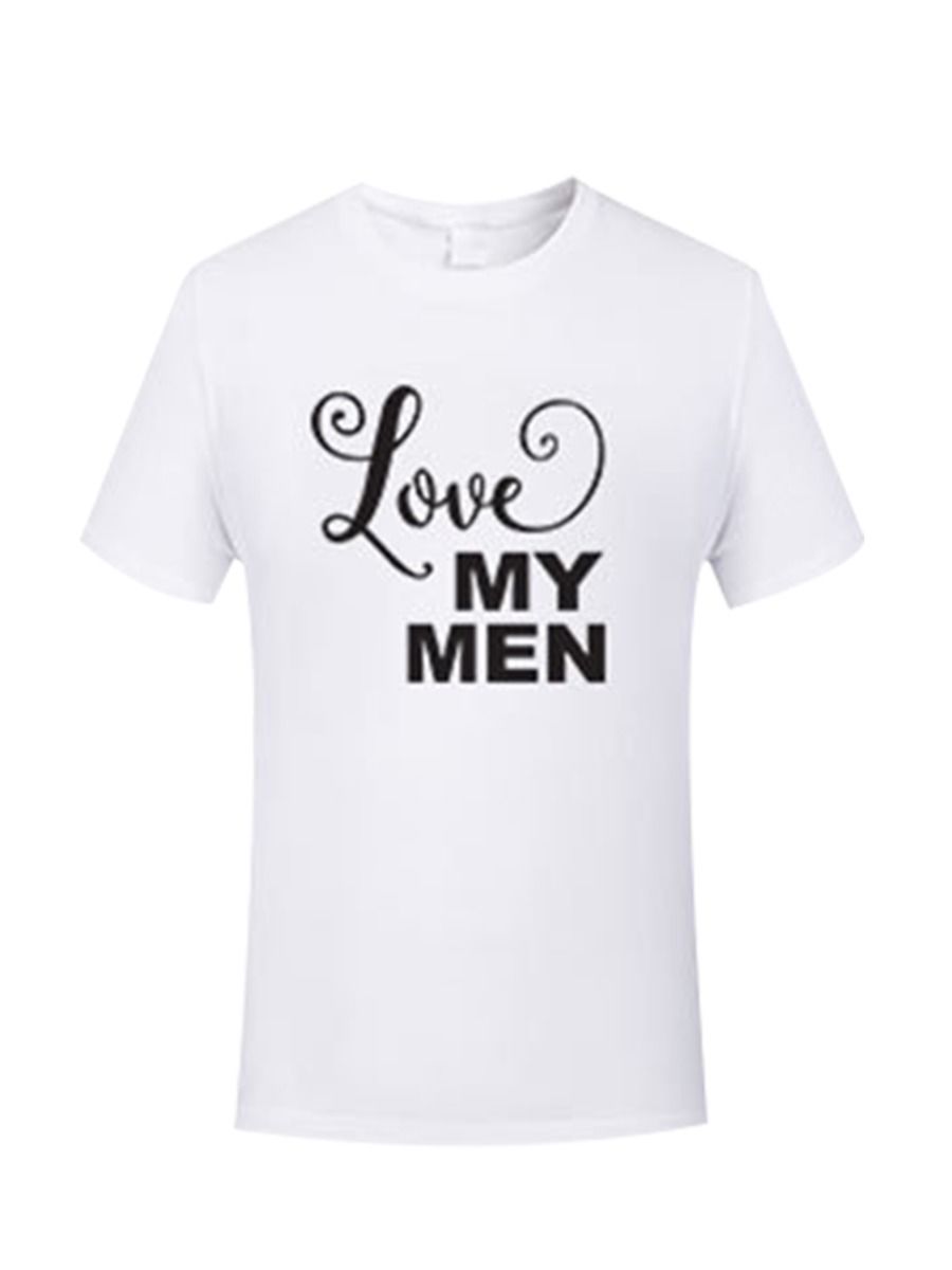 Matching Family Love My Men White T-shirt - bounti4lme