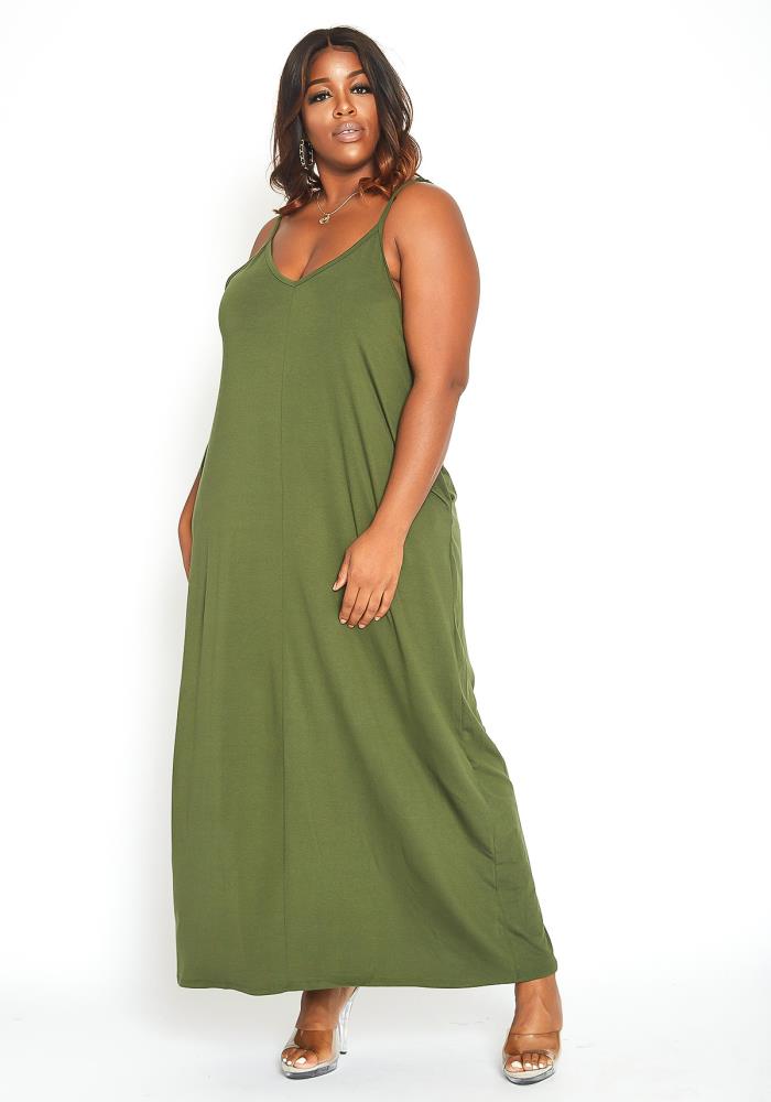 Everyday Cami Plus Size Maxi Dress - bounti4lme