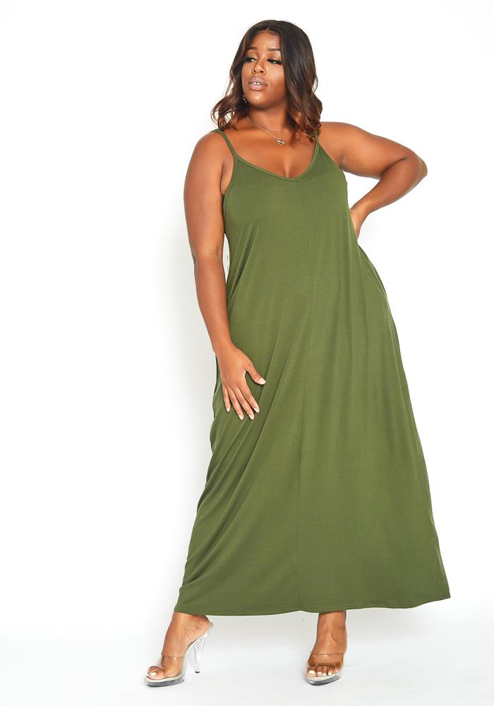 Everyday Cami Plus Size Maxi Dress - bounti4lme