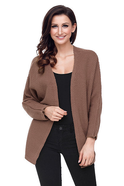 Khaki Windy Morning Waffle Cardigan - bounti4lme