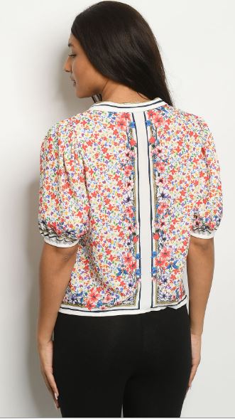 Floral Garden and Ruffles Blouse - bounti4lme