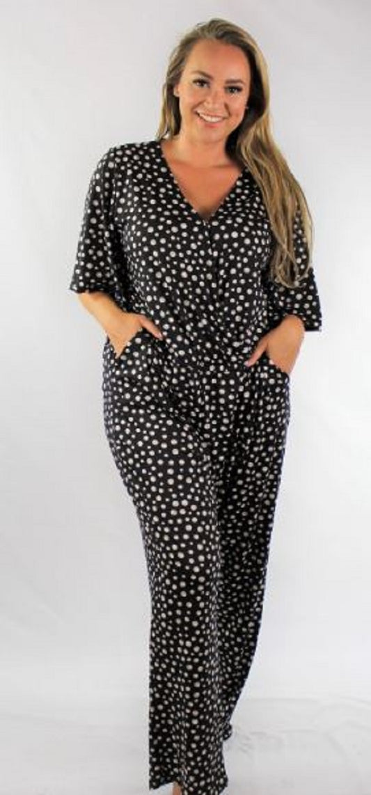 Dots Galore Plus Jumpsuit - bounti4lme